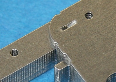 積層コア試作,Ｖキリ絞り,カシメ,ケイ素鋼板（試作金型での加工）