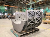大型（大物）砂型鋳造　アルミ鋳物　試作　ロボット部品　アルミ鋳物　液晶基板製造ライン用ロボット部品（別角度）　AC4C-T6　　740kg