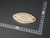砂型鋳造　銅合金鋳物　CAC406　記念品プレート