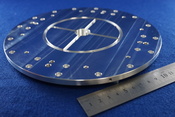 アルミの円テーブル　平面度0.02　平行度0.02　板厚公差±0.015　半導体製造装置のアルミ精密部品