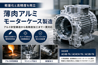 軽量化と高精度を両立する薄肉アルミモーターケース製造
