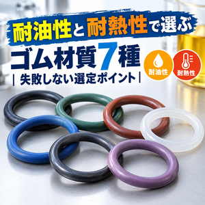 耐油性と耐熱性で選ぶゴム材質7種｜失敗しない選定ポイント