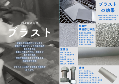 【梨地加工】ブラスト処理による様々な効果