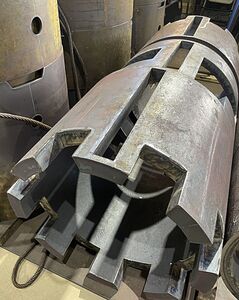 肉厚鋼管　ガス切断