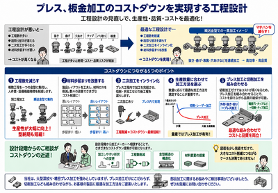 プレス・板金加工のコストダウンを実現する工程設計
