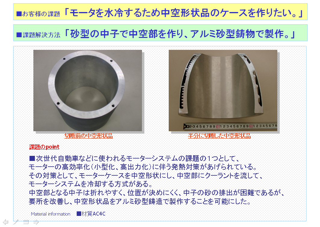 発熱対策モーターケースの中空化 株式会社 イナテック