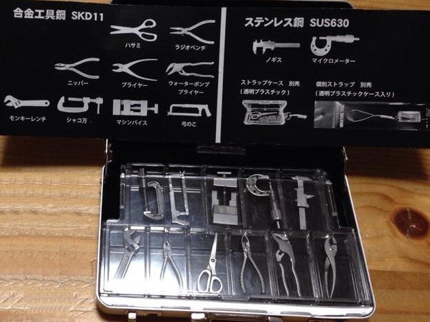 名刺入れが工具セットになった キャステムのメタルインジェクション製 ミニチュア工具セット 株式会社 キャステム