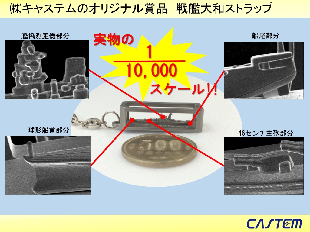 メタルインジェクション製法でつくった1/10,000スケールの戦艦大和