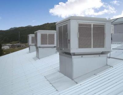気化放熱式涼風装置「クールルーフファン」が工場・事業所に新しい快適
