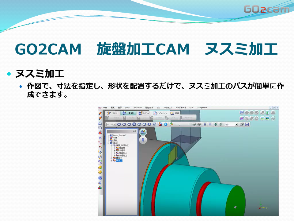 Go2cam 旋盤用cam ヌスミ加工紹介 株式会社セイロジャパン