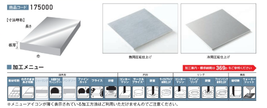 アルミ 75S 切板 板厚 57ｍｍ 300mm×750mm-