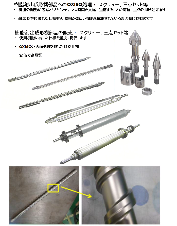 射出成形機部品 タイ スクリュー バレル シリンダー 三点セット チップ